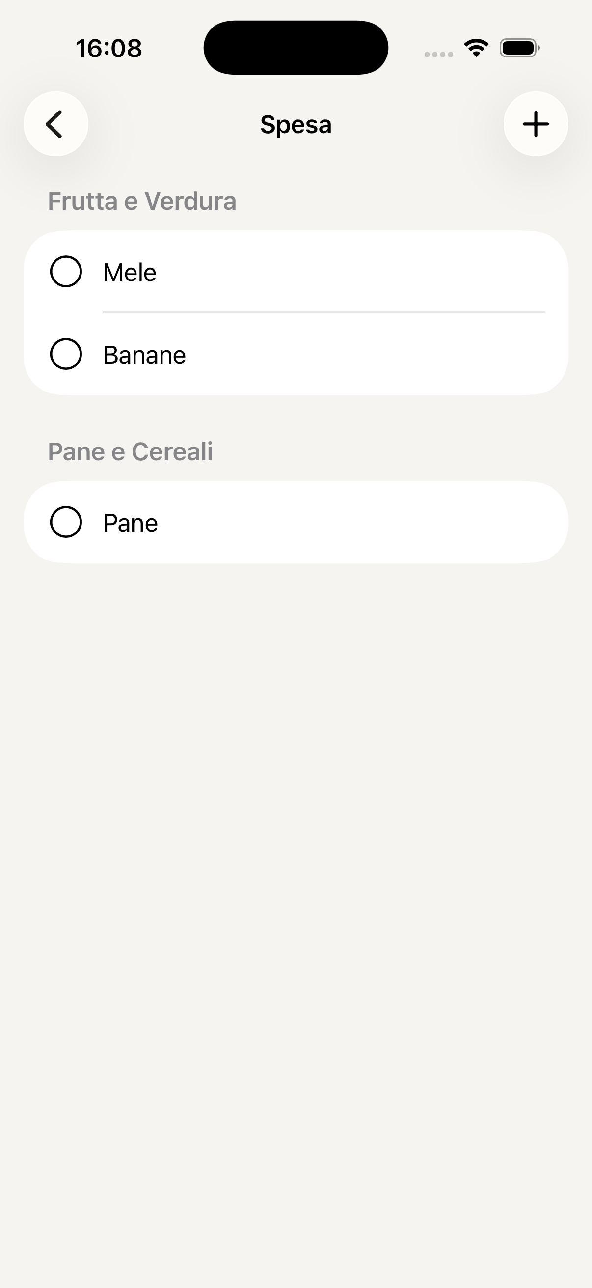 Aggiungi articolo spesa